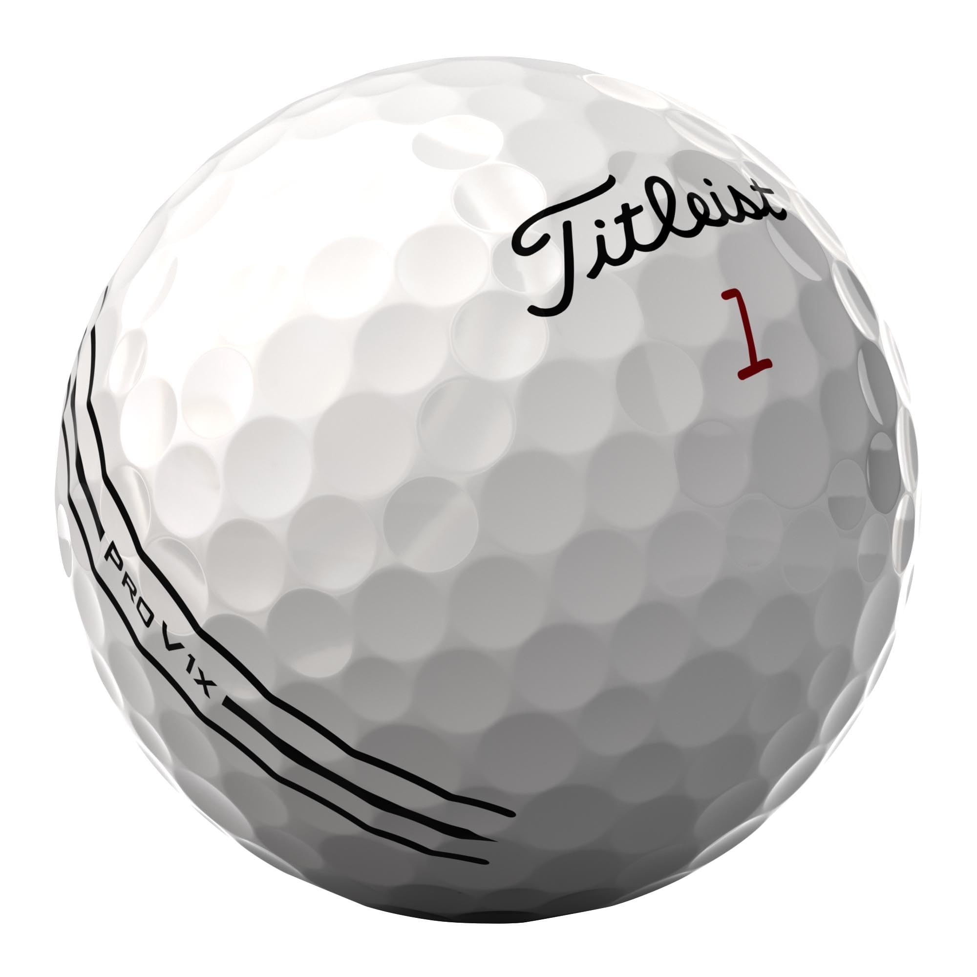 Titleist Pro V1x core and cover texture detail showing enhanced feel