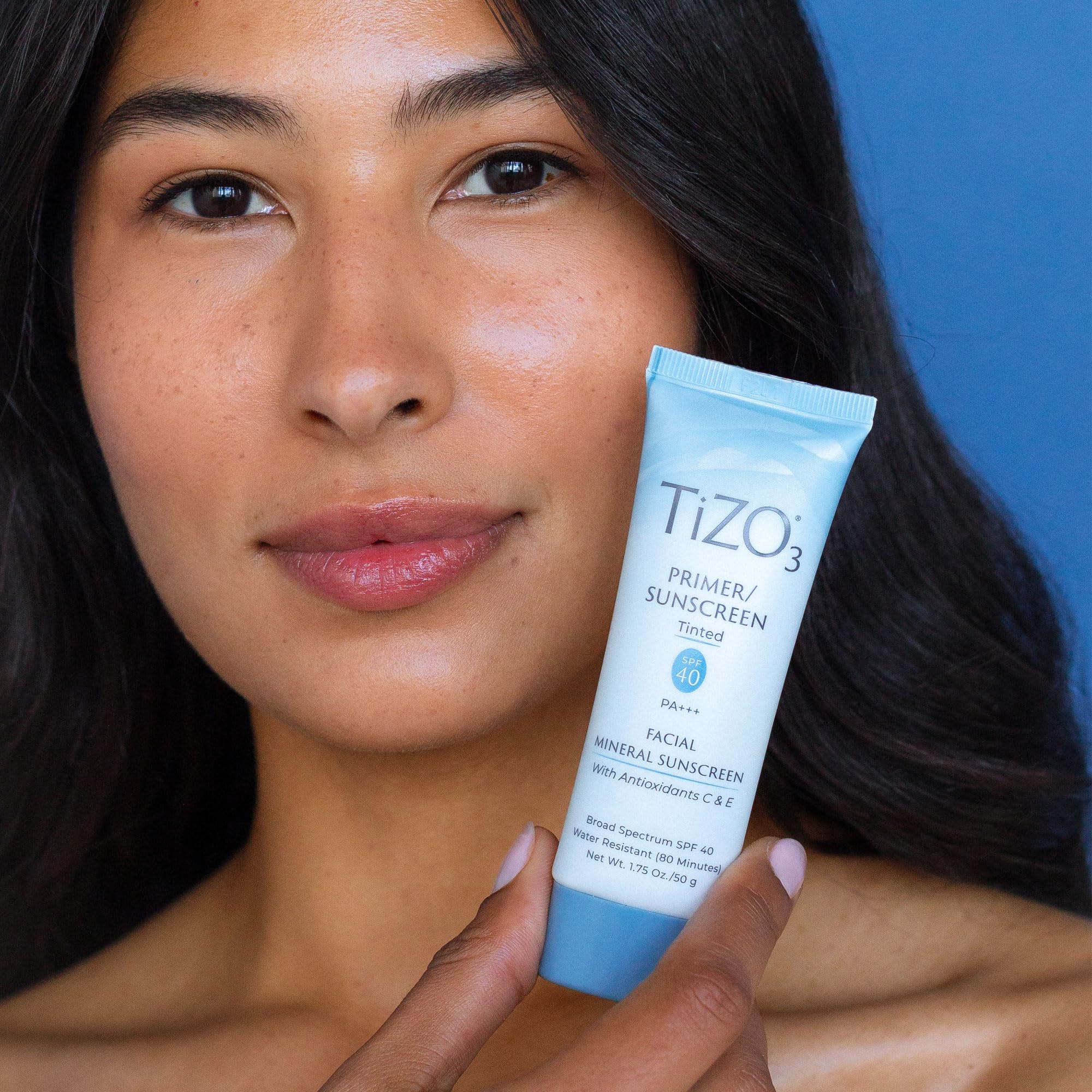 TIZO3 label with ingredients highlighting reef-friendly benefit