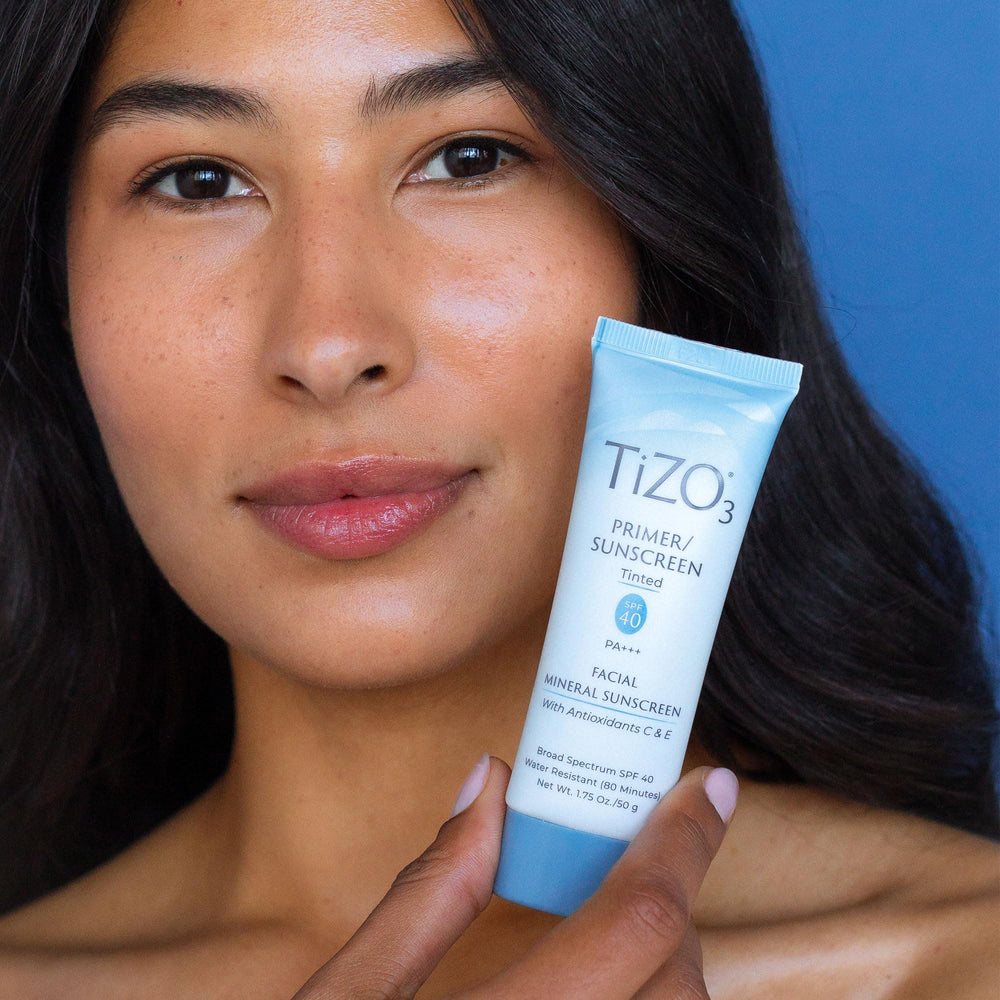 TIZO3 label with ingredients highlighting reef-friendly benefit