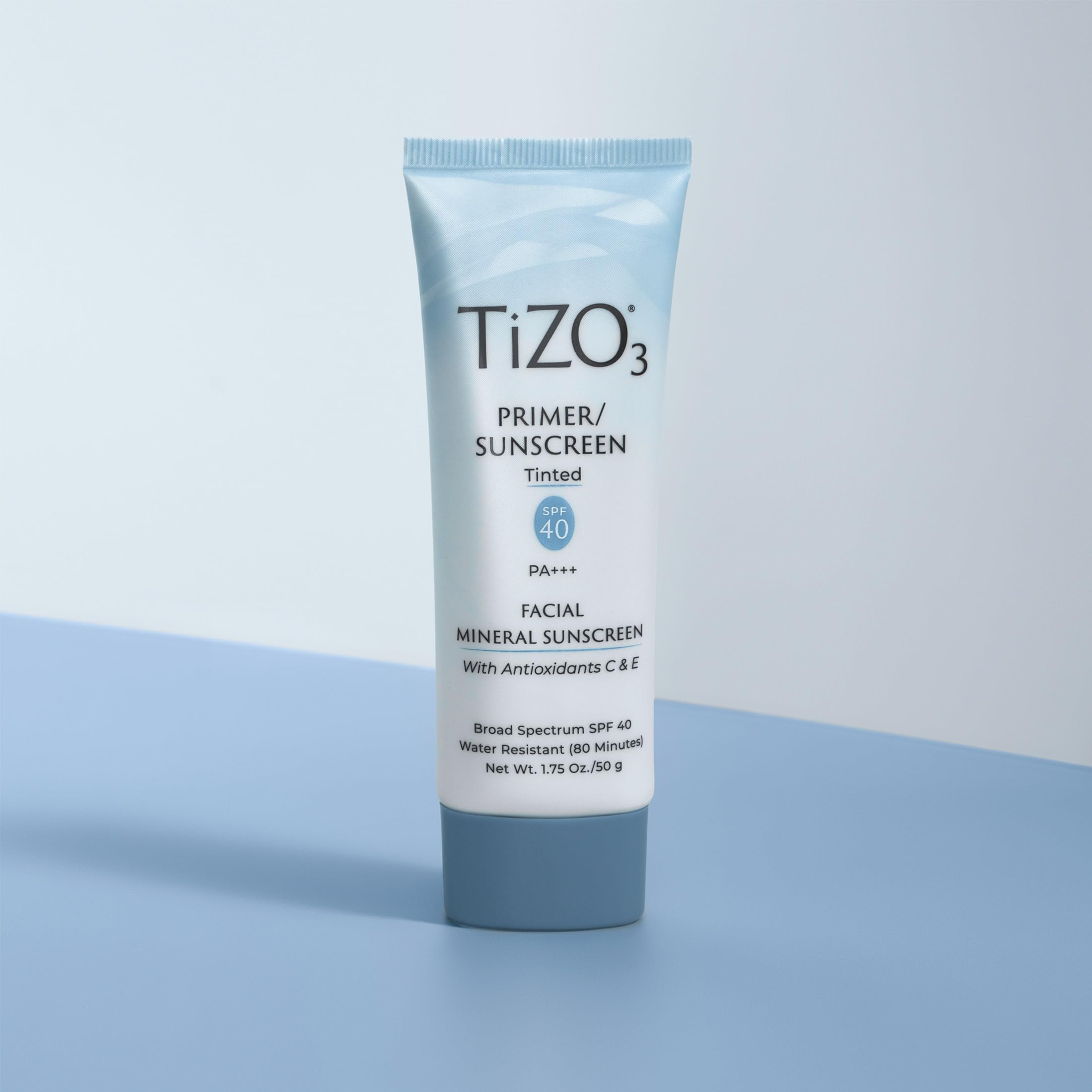 TIZO3 1.75 oz tube showing compact travel-ready benefit
