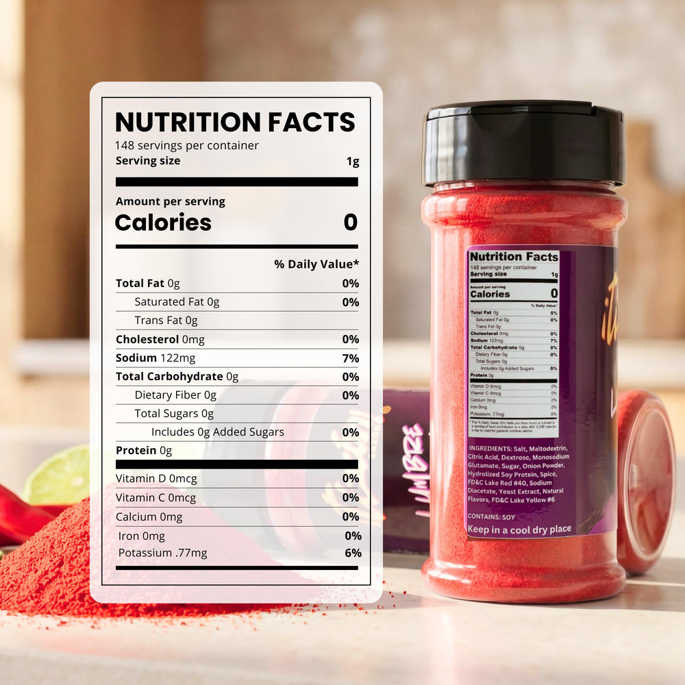 tizon size comparison next to fruit showing compact jar for countertop use