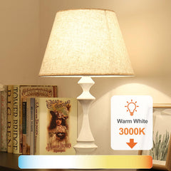 TJOY lit in a living room demonstrating cozy warm-white ambiance