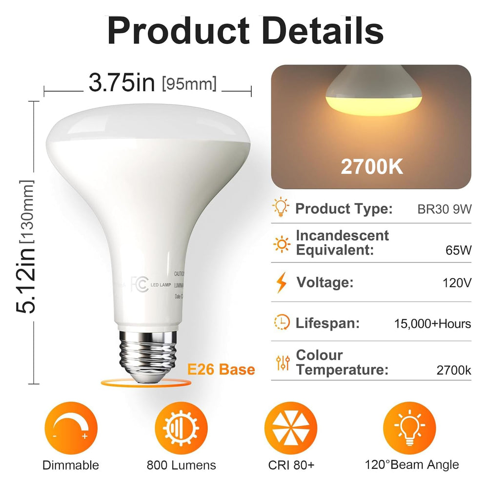 TJOY BR30 close-up of bulb surface highlighting smooth finish benefit