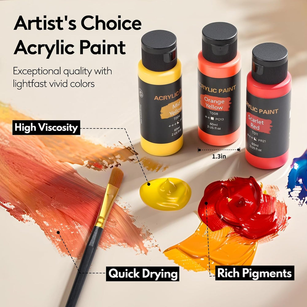 TMOL twelve-art-brushes fanned out, demonstrating versatile stroke control benefit