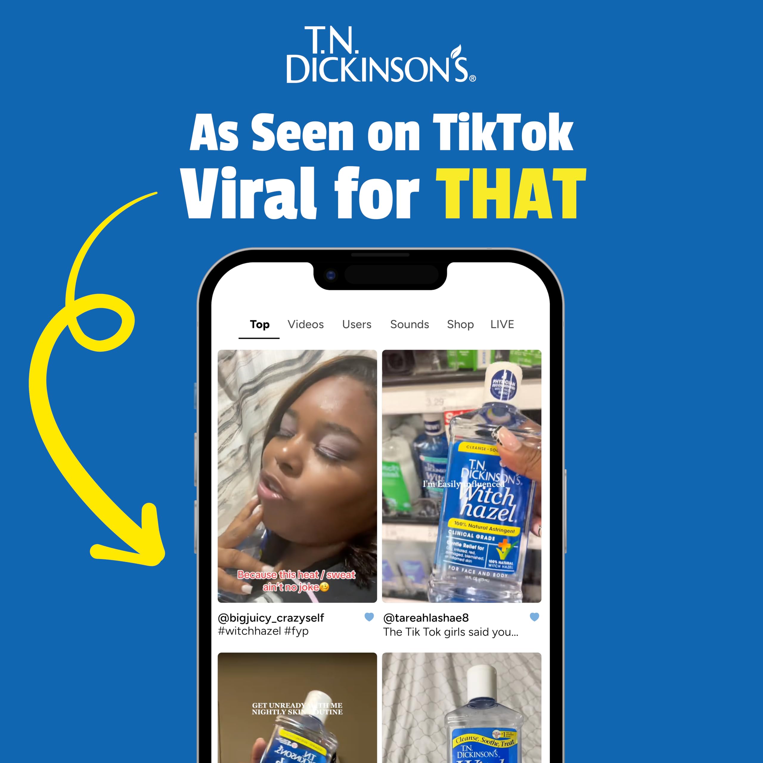 T.N. Dickinson's applied after shaving to soothe skin and reduce redness