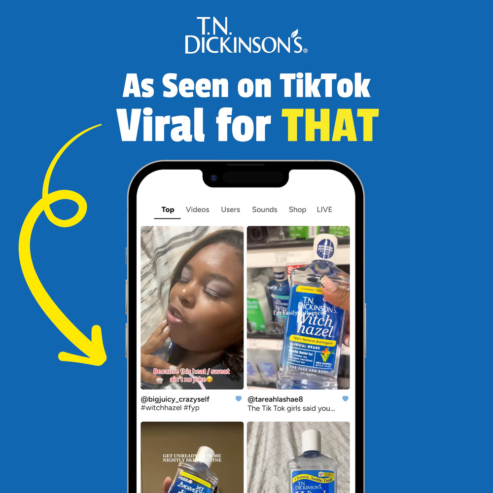 T.N. Dickinson's applied after shaving to soothe skin and reduce redness