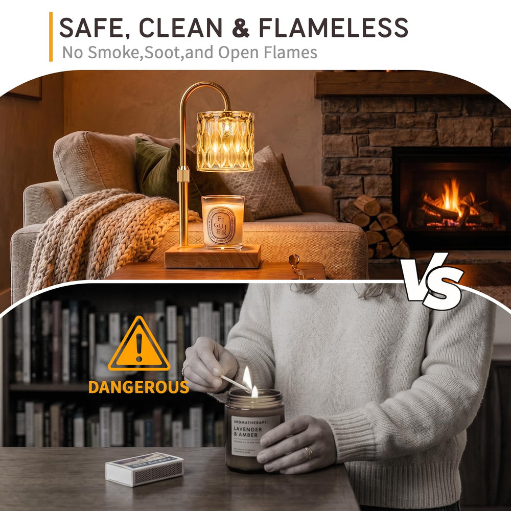 TOACSUCP lamp warming a candle in use for flameless steady scent release