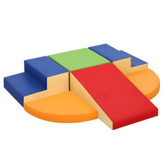 TODIBY front view of full 6-piece set showing colourful shapes and safety benefits