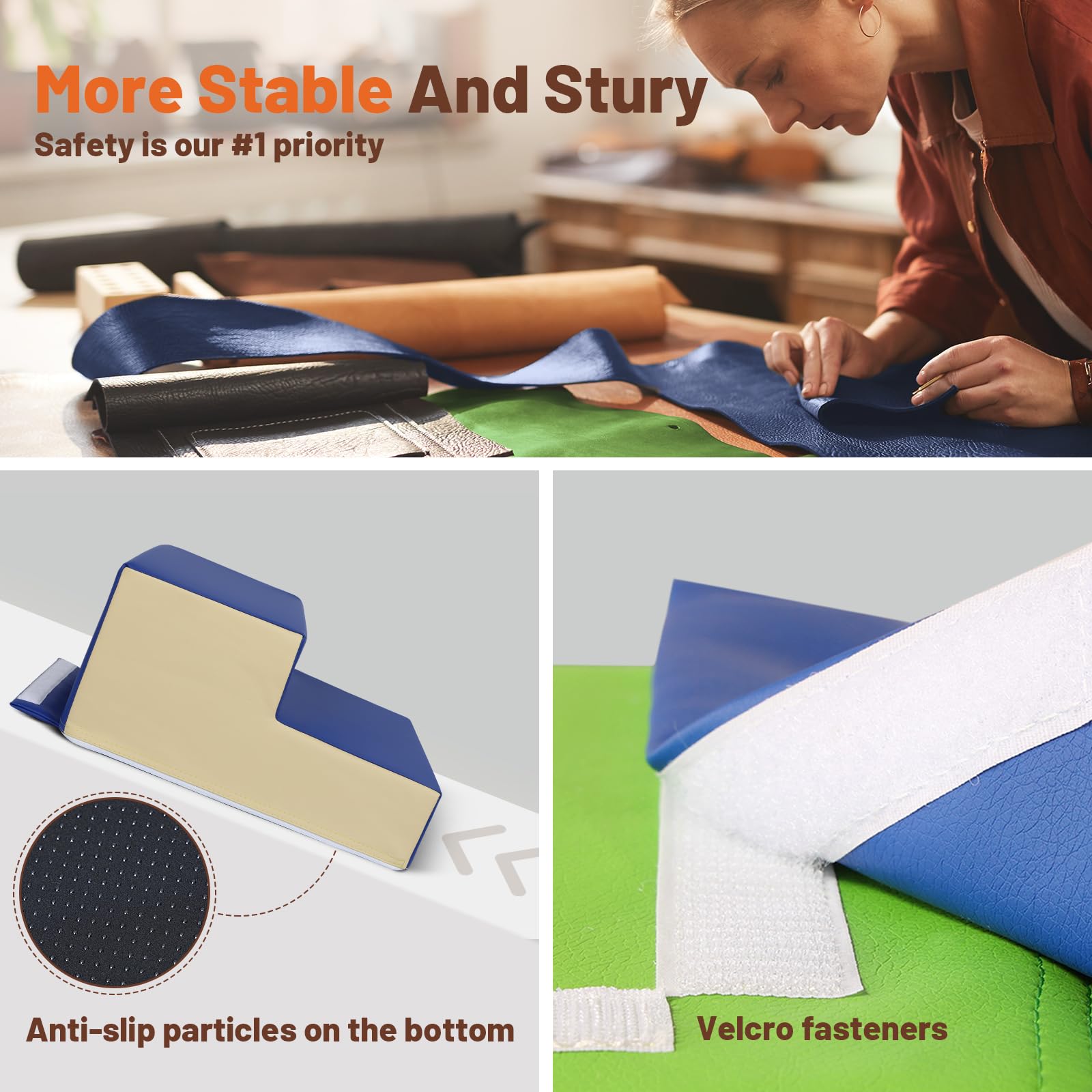 TODIBY PU leather texture image showing easy-to-clean surface benefit