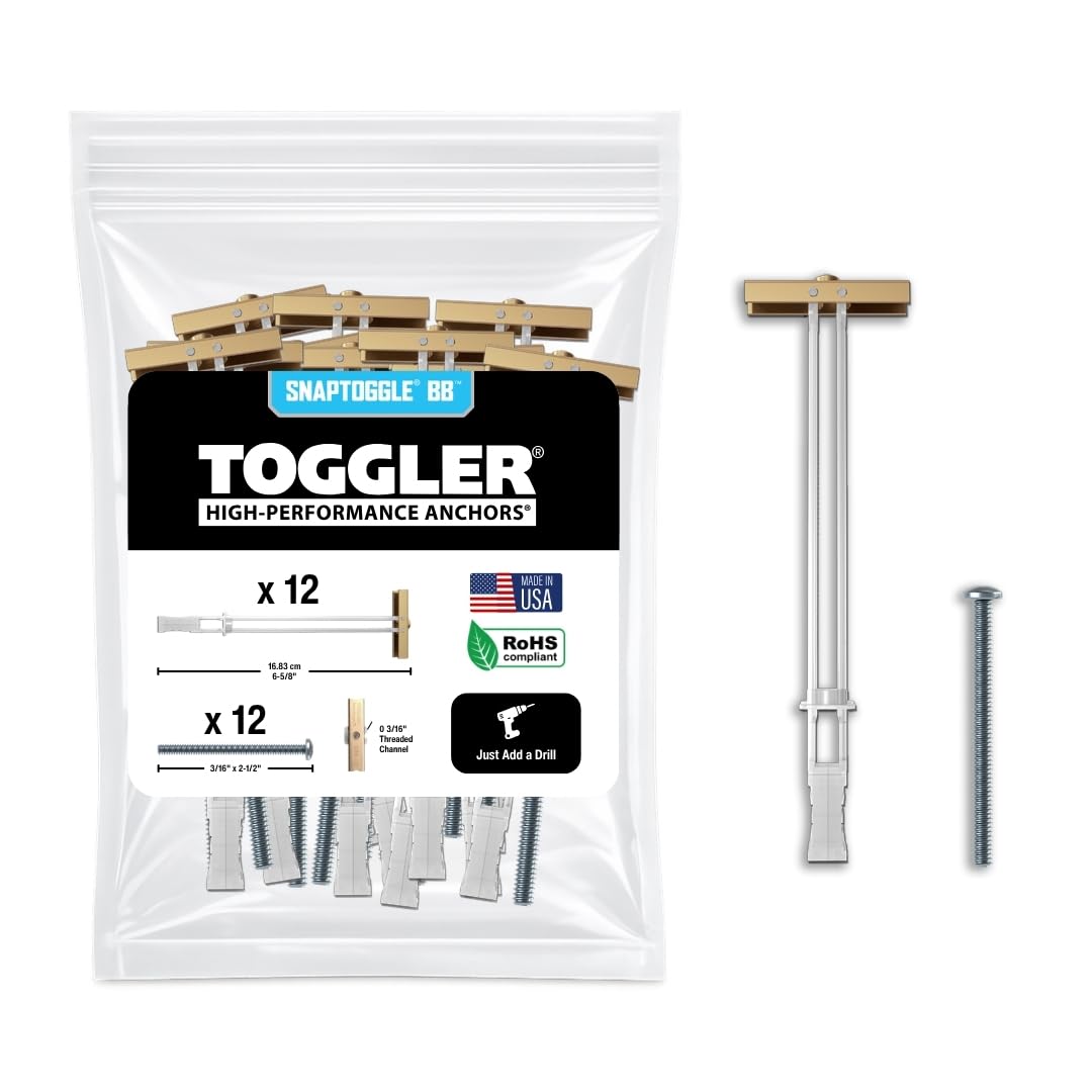 TOGGLER front packaging showing 12-pack anchors, clear product visibility and reliability