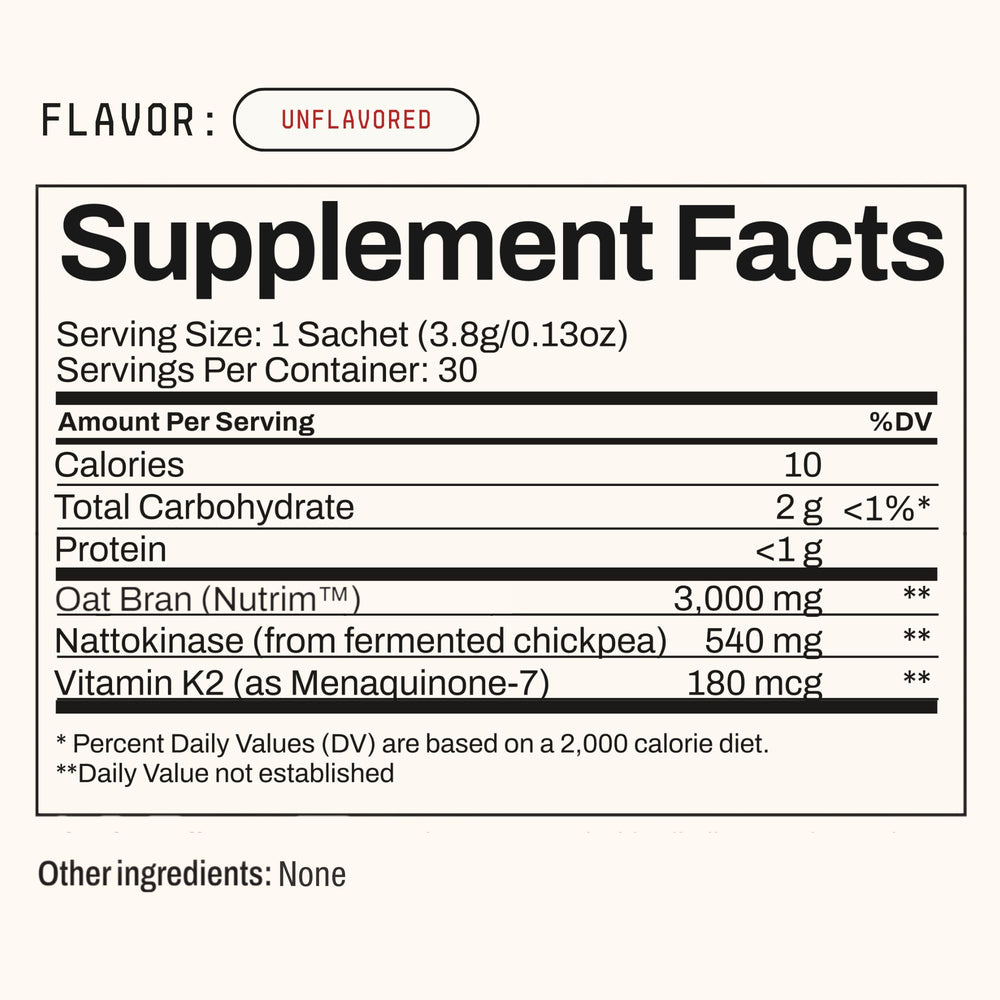 Toku organic oat bran ingredient display indicating natural beta glucan fiber source