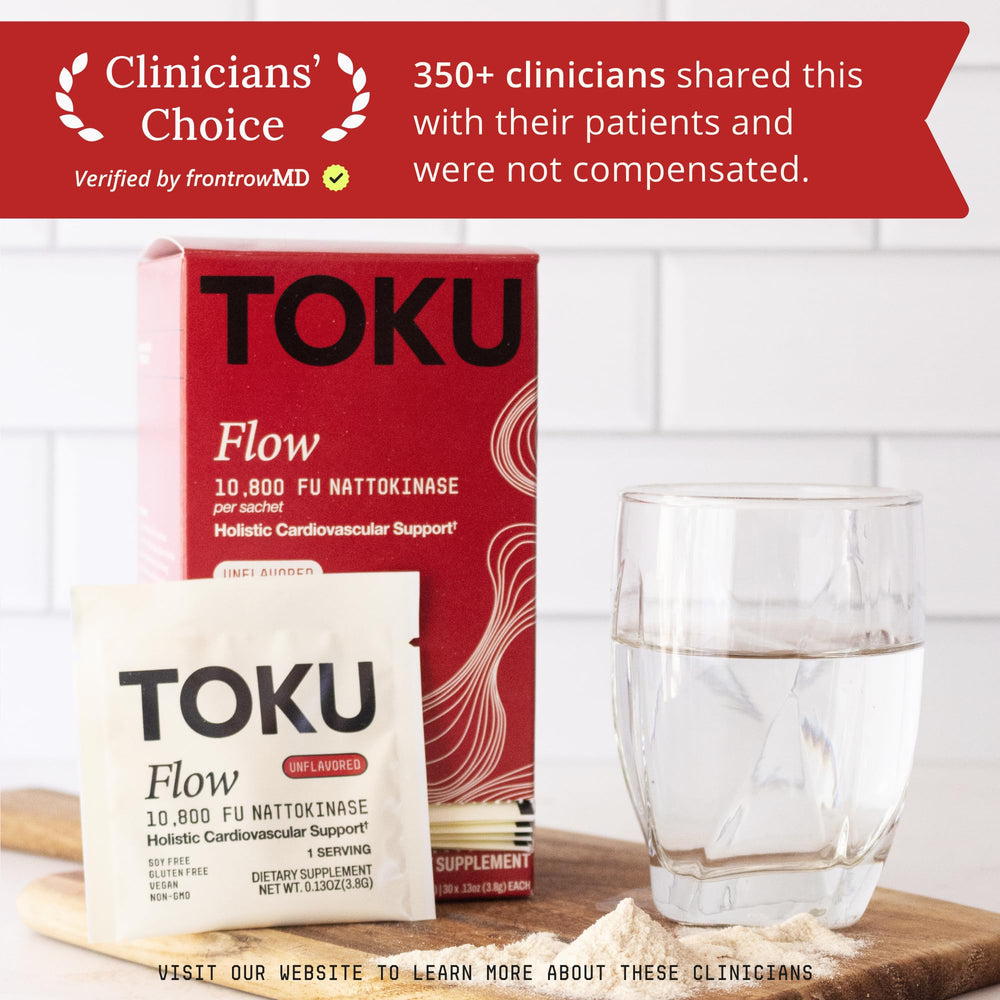 Toku scale comparison spoon and container showing serving size and 30 servings quantity