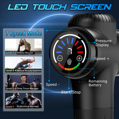 TOLOCO display of ten massage heads for targeted recovery and versatility