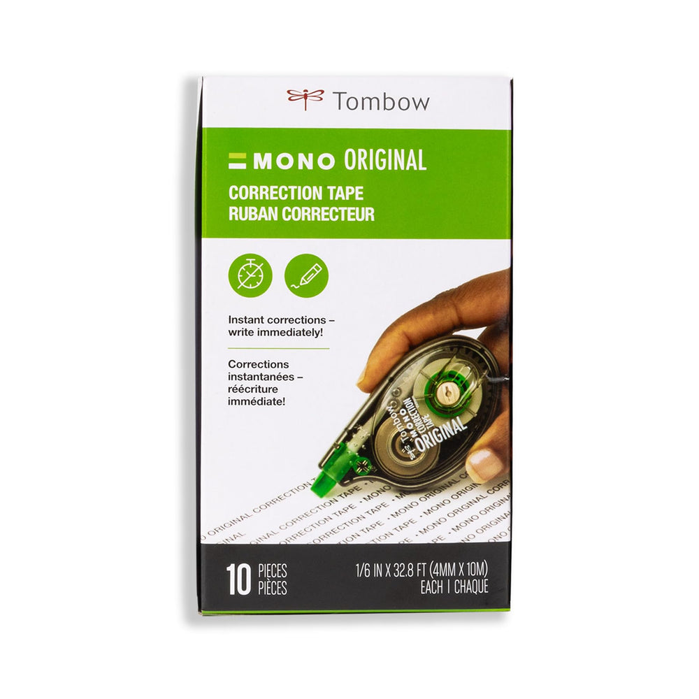 Tombow MONO ergonomic dispenser close-up for comfortable, controlled corrections