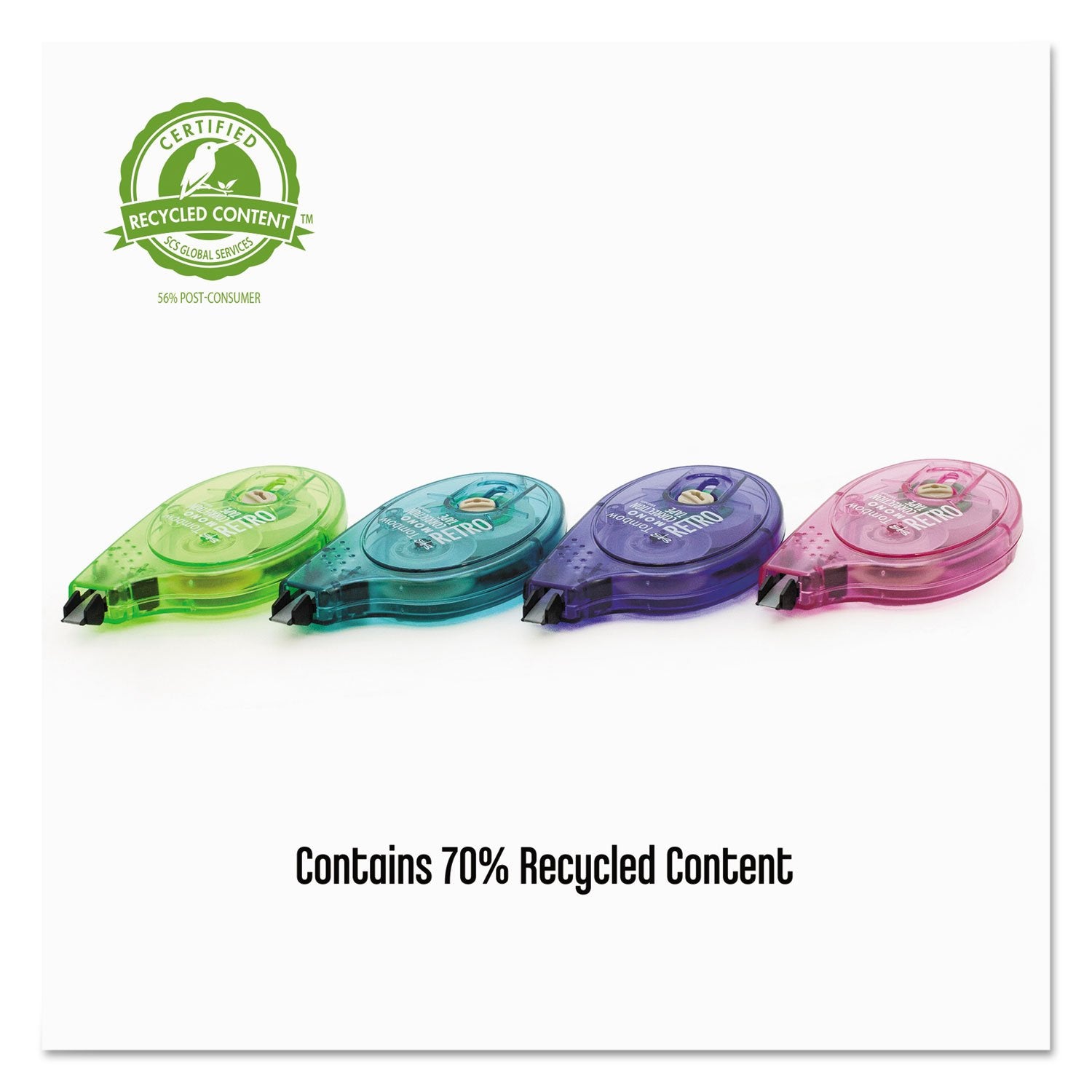 Tombow Mono in right hand showing smooth dispensing and accurate placement