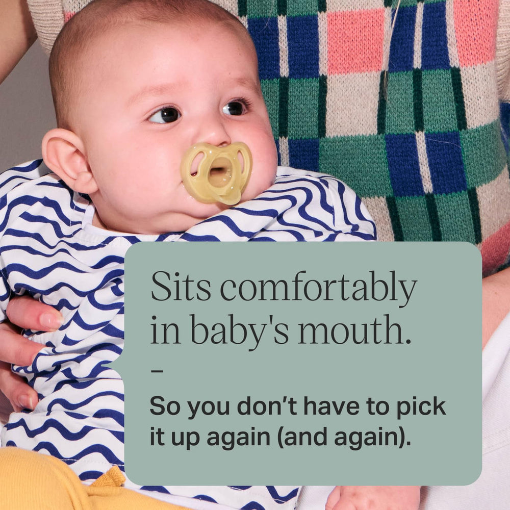 Tommee Tippee four pacifiers arranged to show color options and pack value