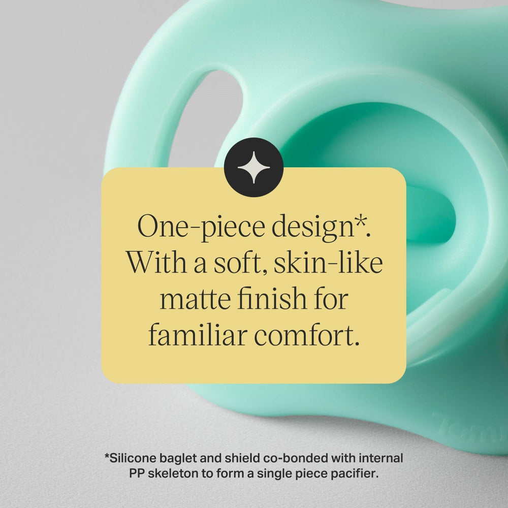 Tommee Tippee four-pack laid flat displaying spare pacifiers for easy rotation