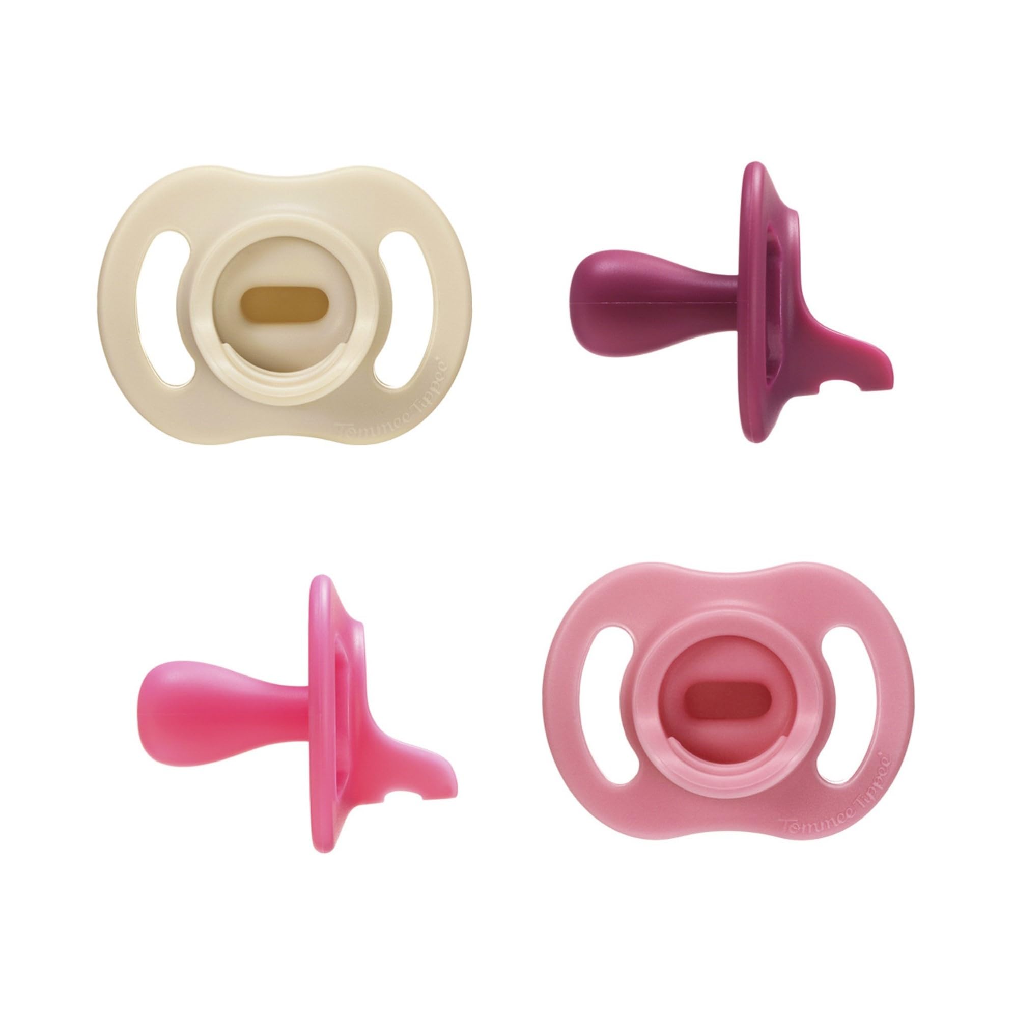 Tommee Tippee front packaging showing four ultra-light pacifiers for convenience