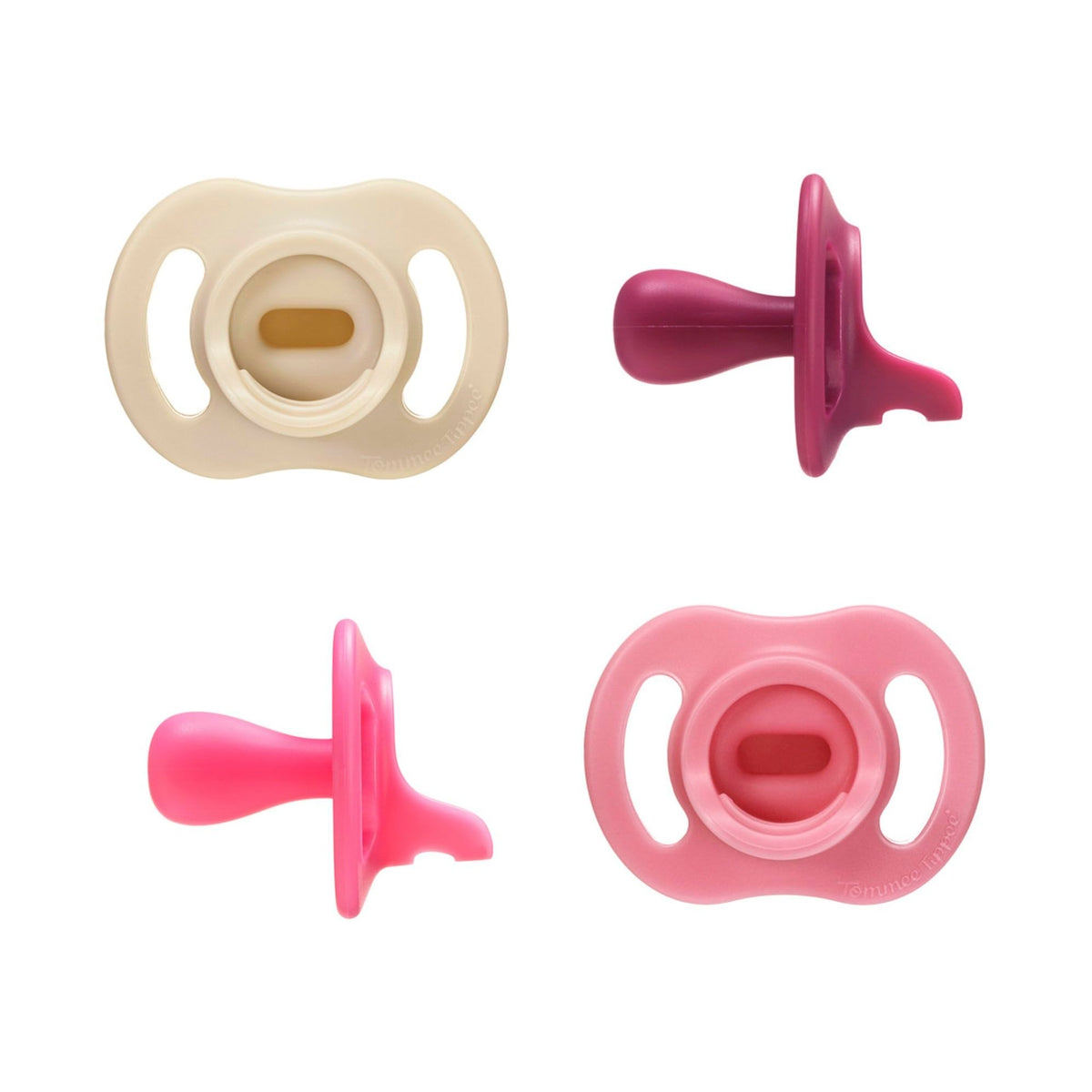 Tommee Tippee front packaging showing four ultra-light pacifiers for convenience
