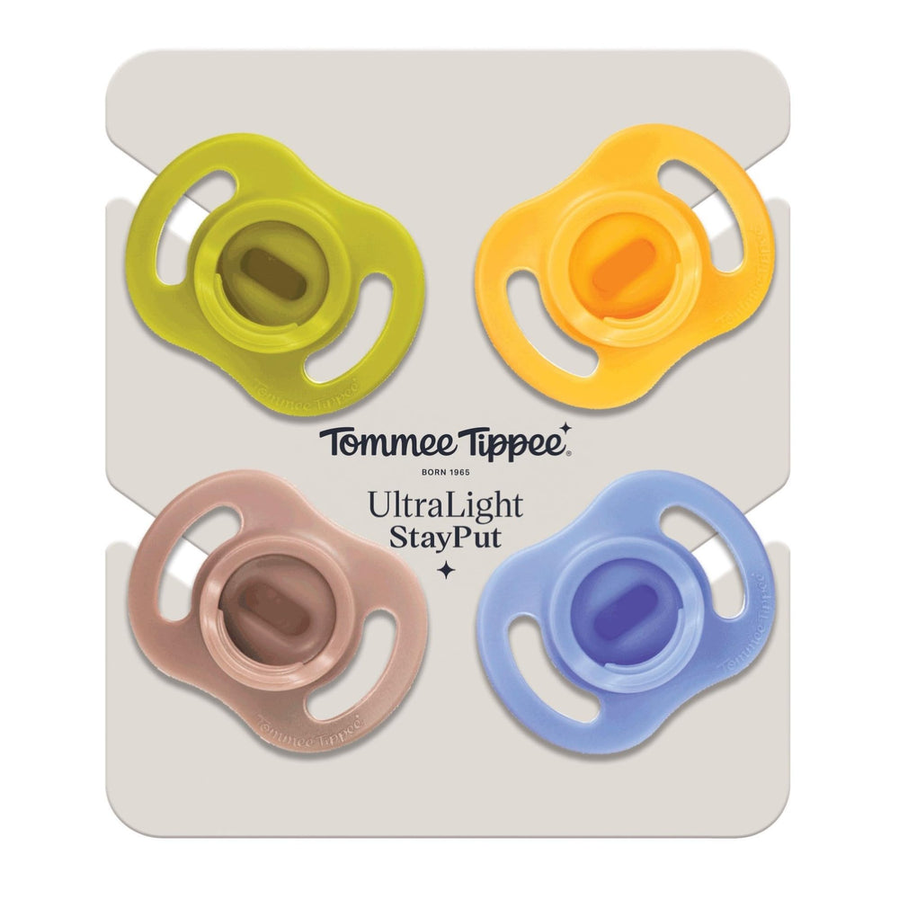 Tommee Tippee pacifiers in diaper bag ready for travel and quick soothing