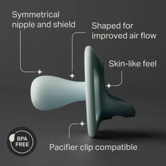 Tommee Tippee shield ventilation holes detail to help prevent skin irritation