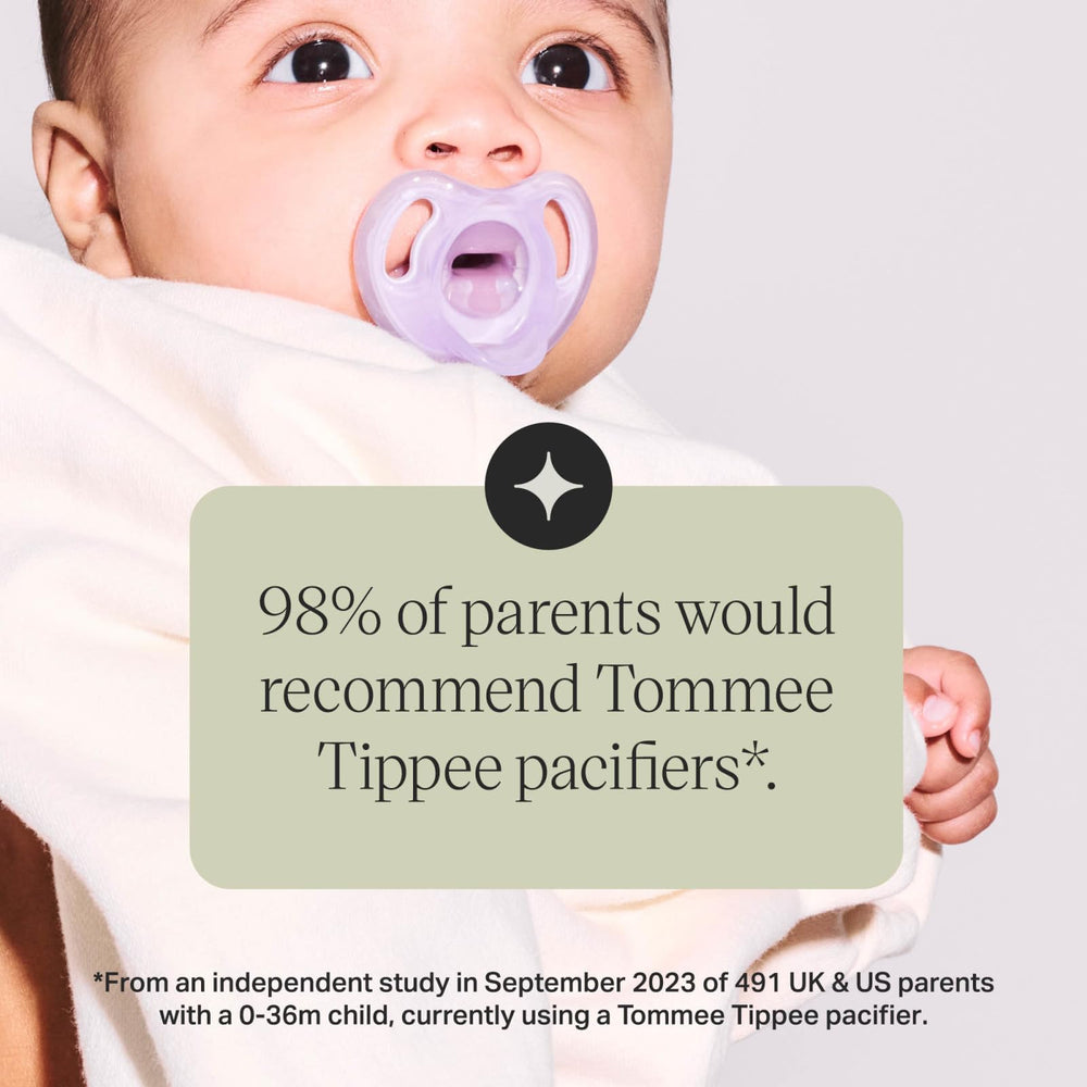 Tommee Tippee next to a coin for size comparison showing compact scale benefit easy portability