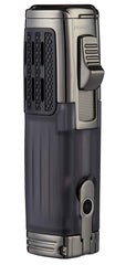 TOMOLO transparent fuel tank close-up displaying visible butane level for convenience