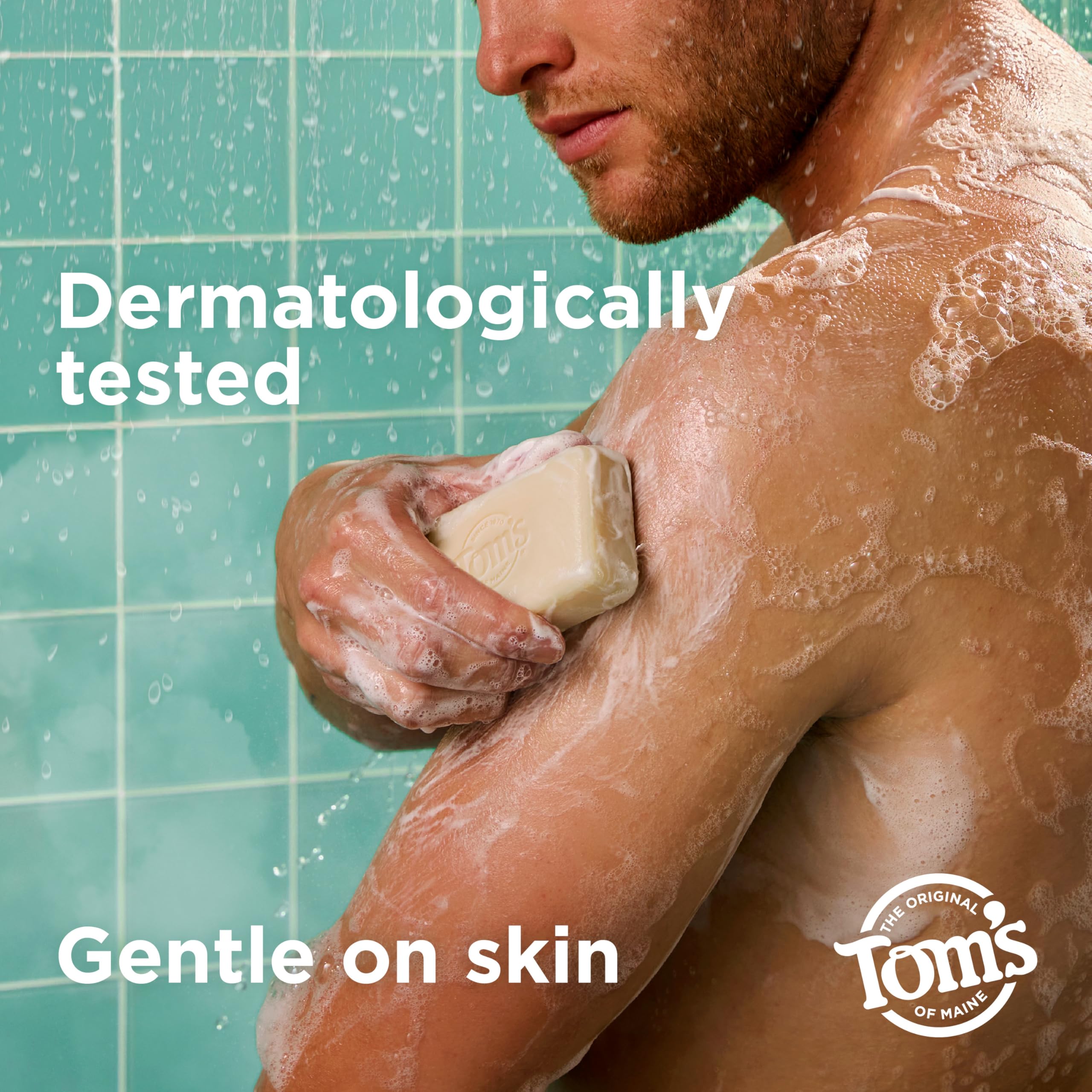 Tom's of Maine Orange Blossom bar label view showing natural ingredients and fresh aroma
