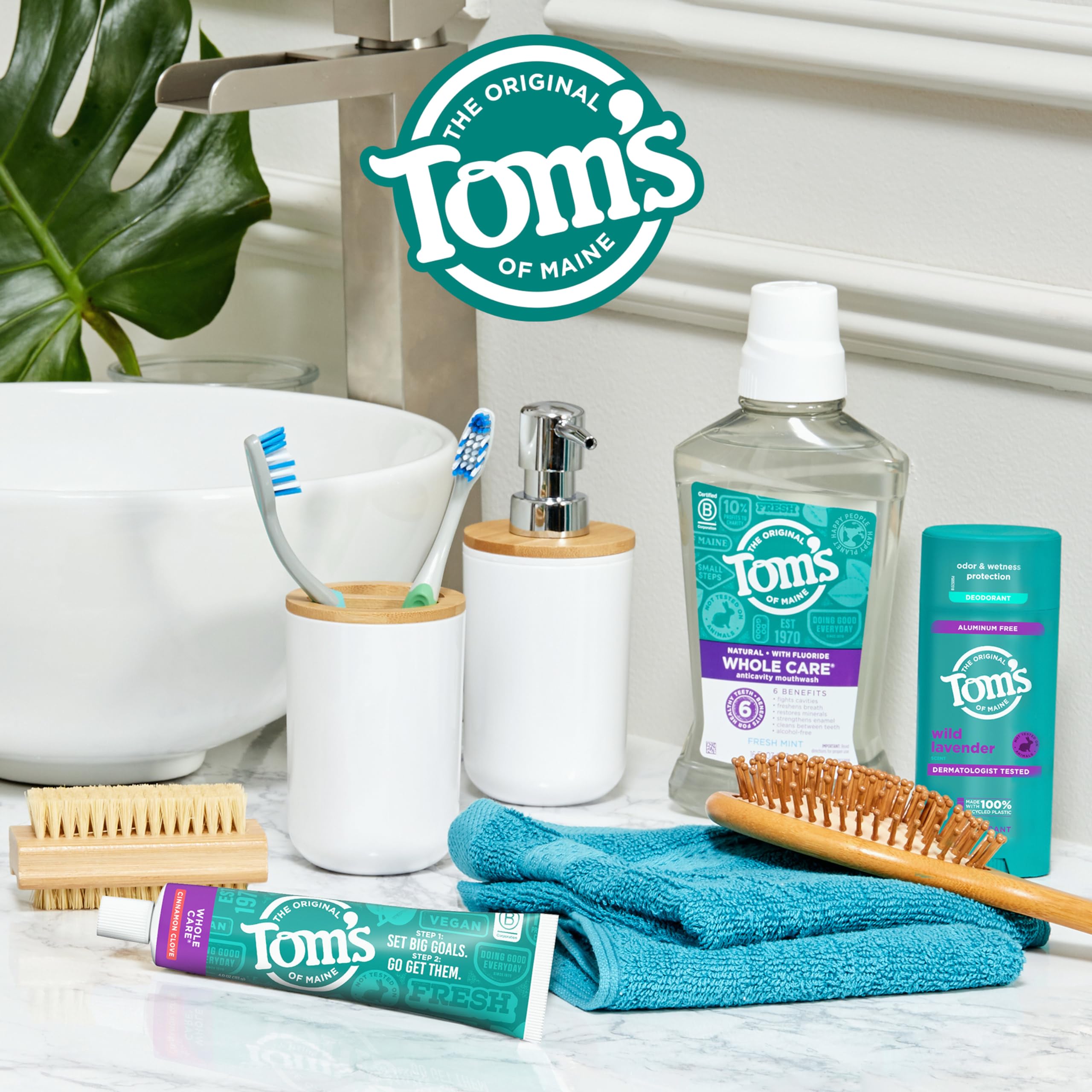 Tom's of Maine three-pack boxed display offering value and convenience