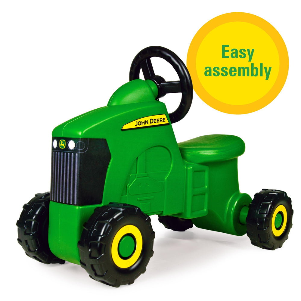 TOMY John Deere with toddler for size comparison and confidence-building play