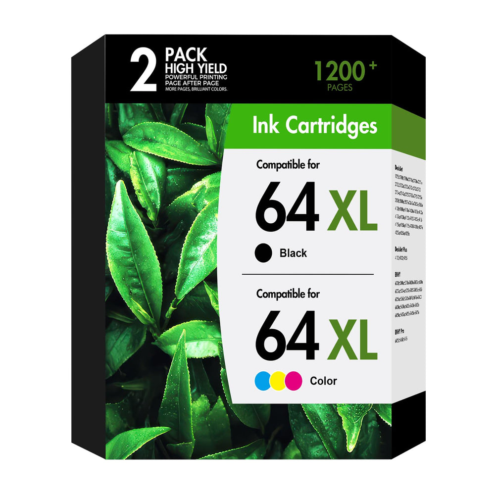 Tonassy 64XL front packaging showing both black and tri-color cartridges benefits convenience