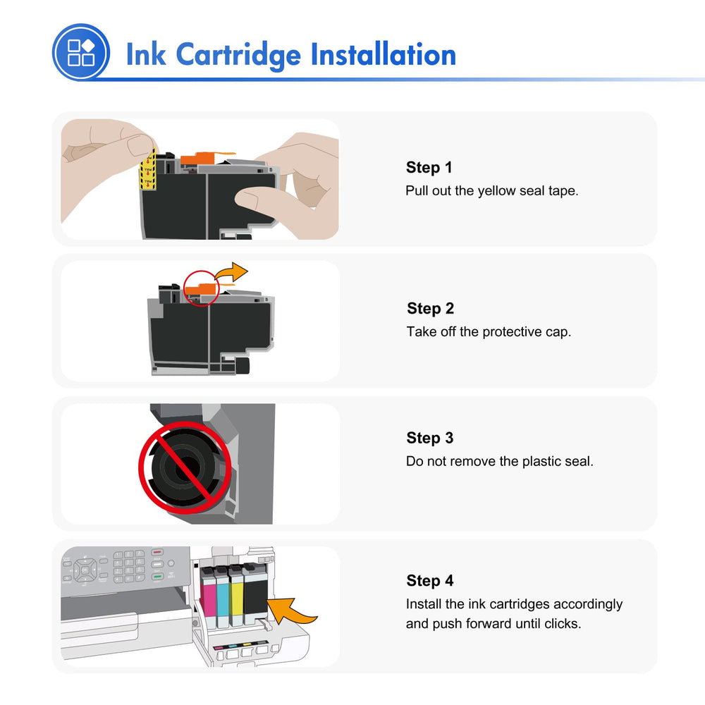 Toner H-Party cartridges installed in Brother printer for effortless replacement