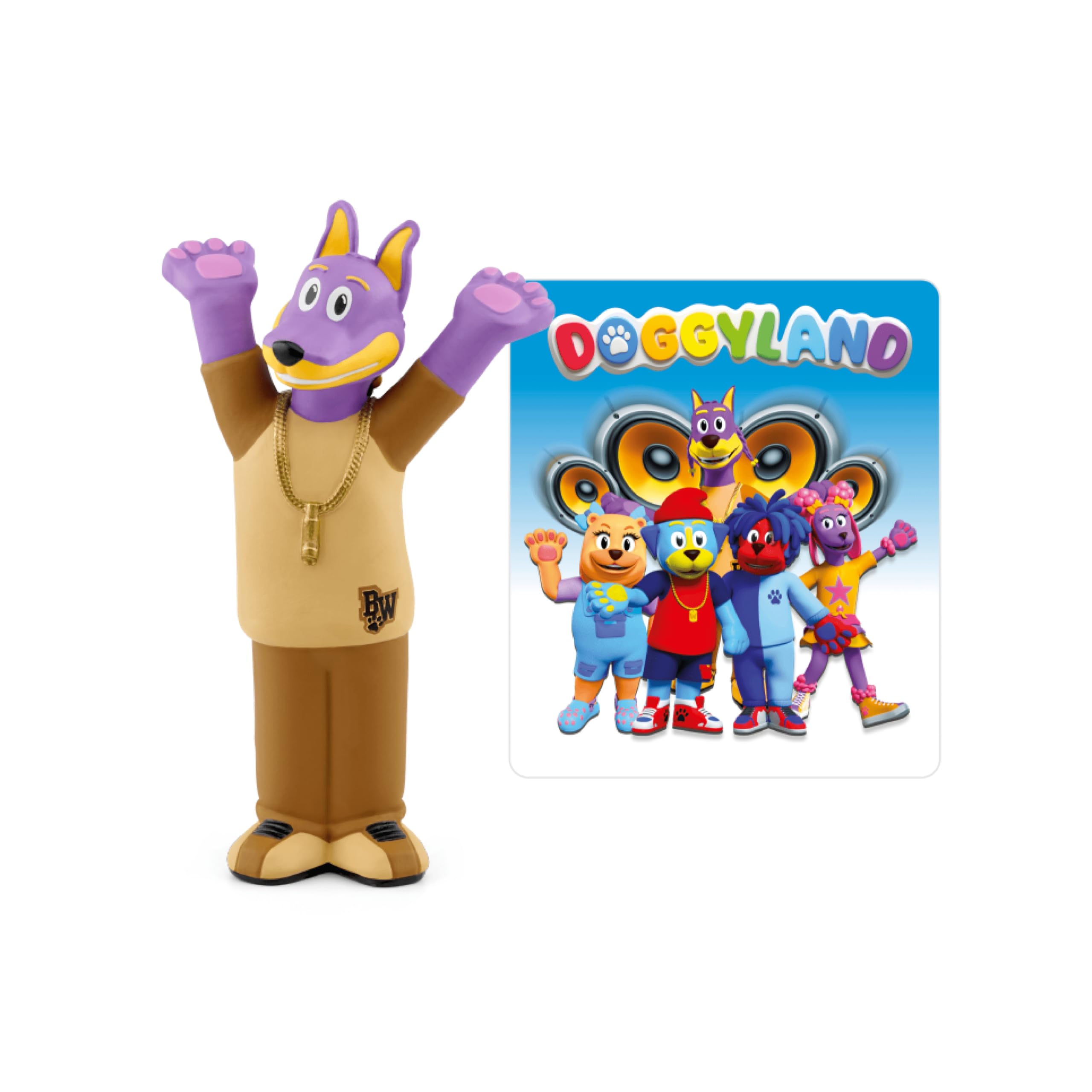 Tonies Bow Wizzle front figurine showing colorful character, fun playtime engagement