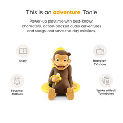 Tonies Curious George close-up of face showing quality finish for tactile play