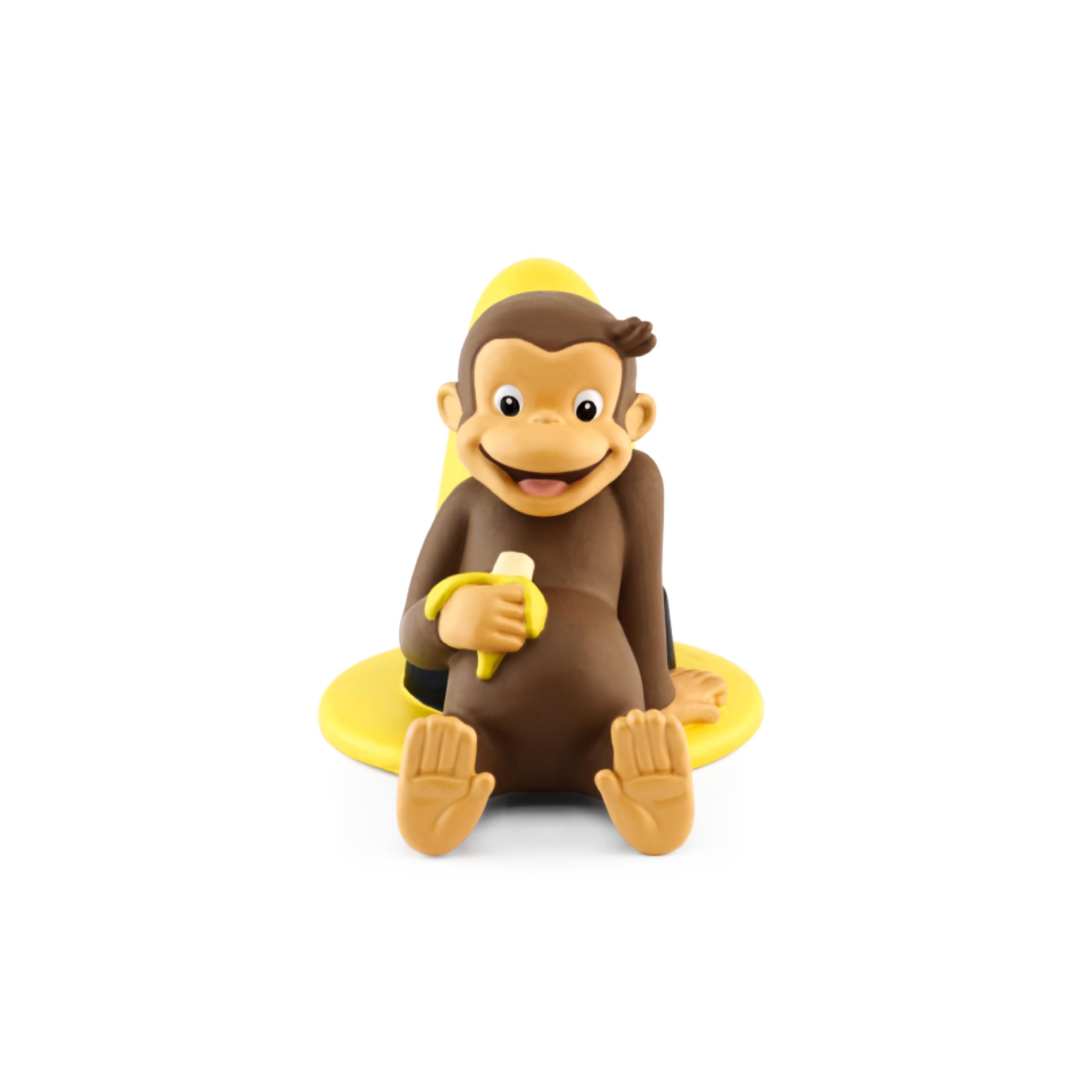 Tonies Curious George placed on Toniebox in use delivering immediate audio play