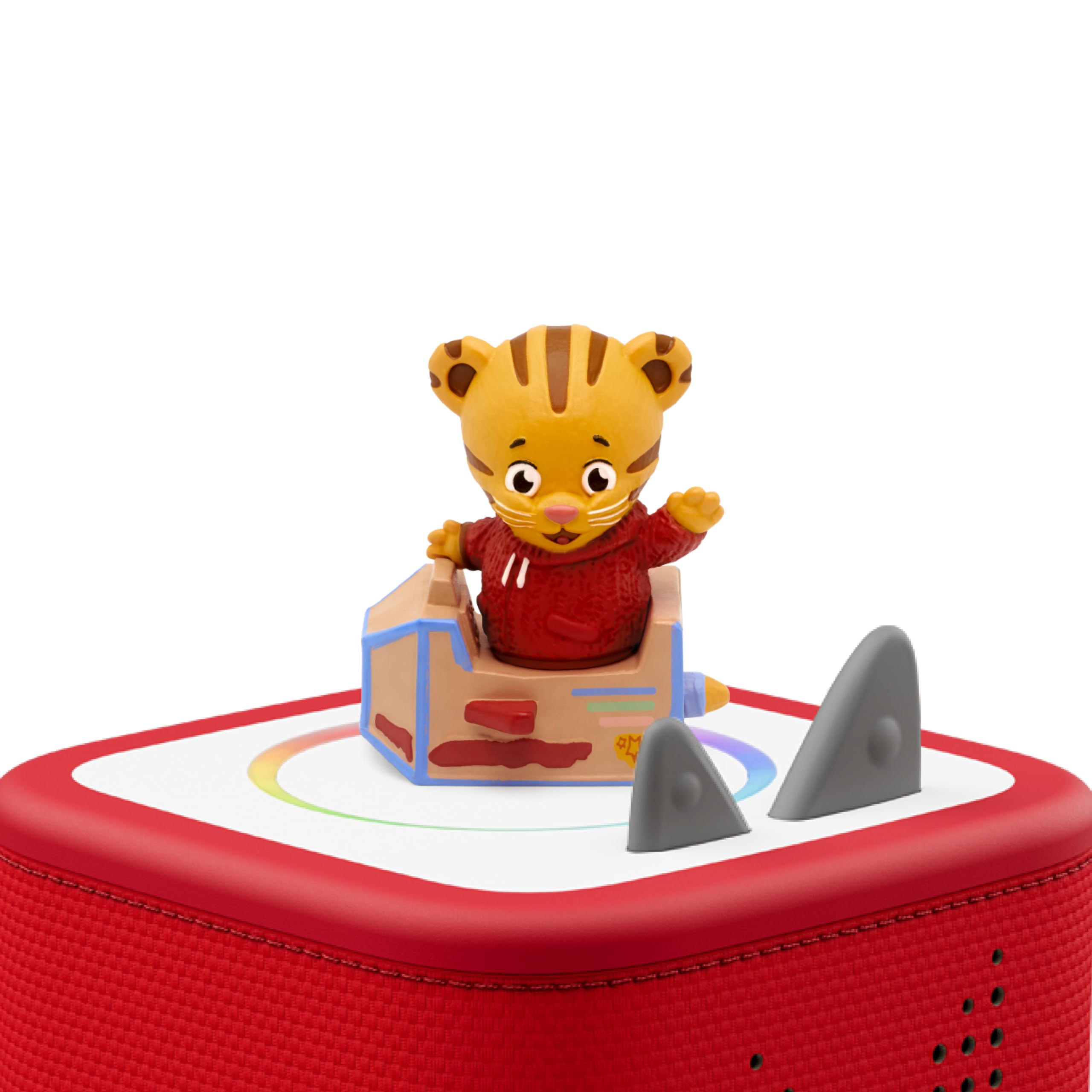 Tonies Daniel the Tiger back label with tracklist and quick reference benefit