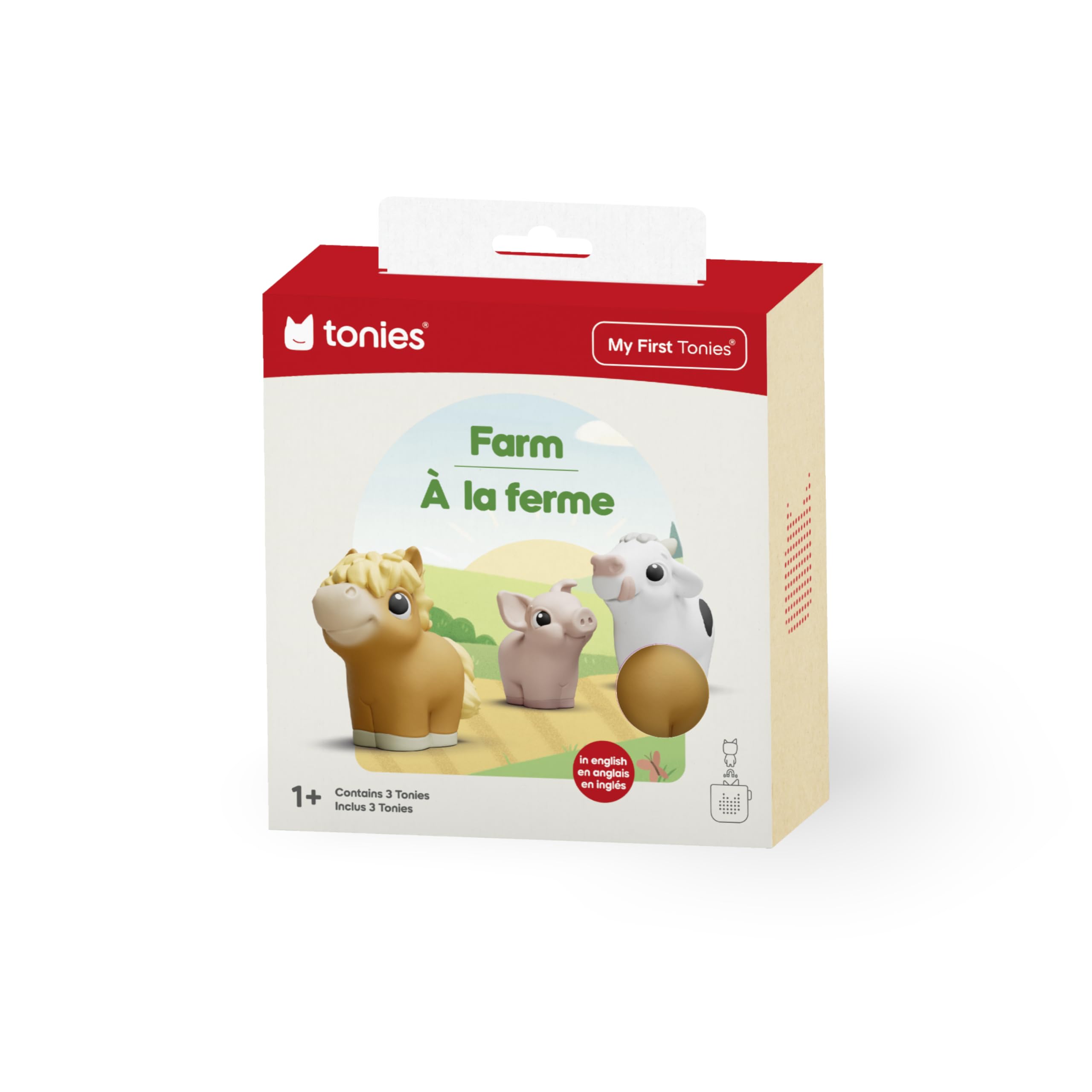 Tonies farm figures in nursery showing calming, screen-free playtime benefit