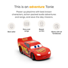 Tonies Lightning McQueen close-up of face expressing recognizable character charm