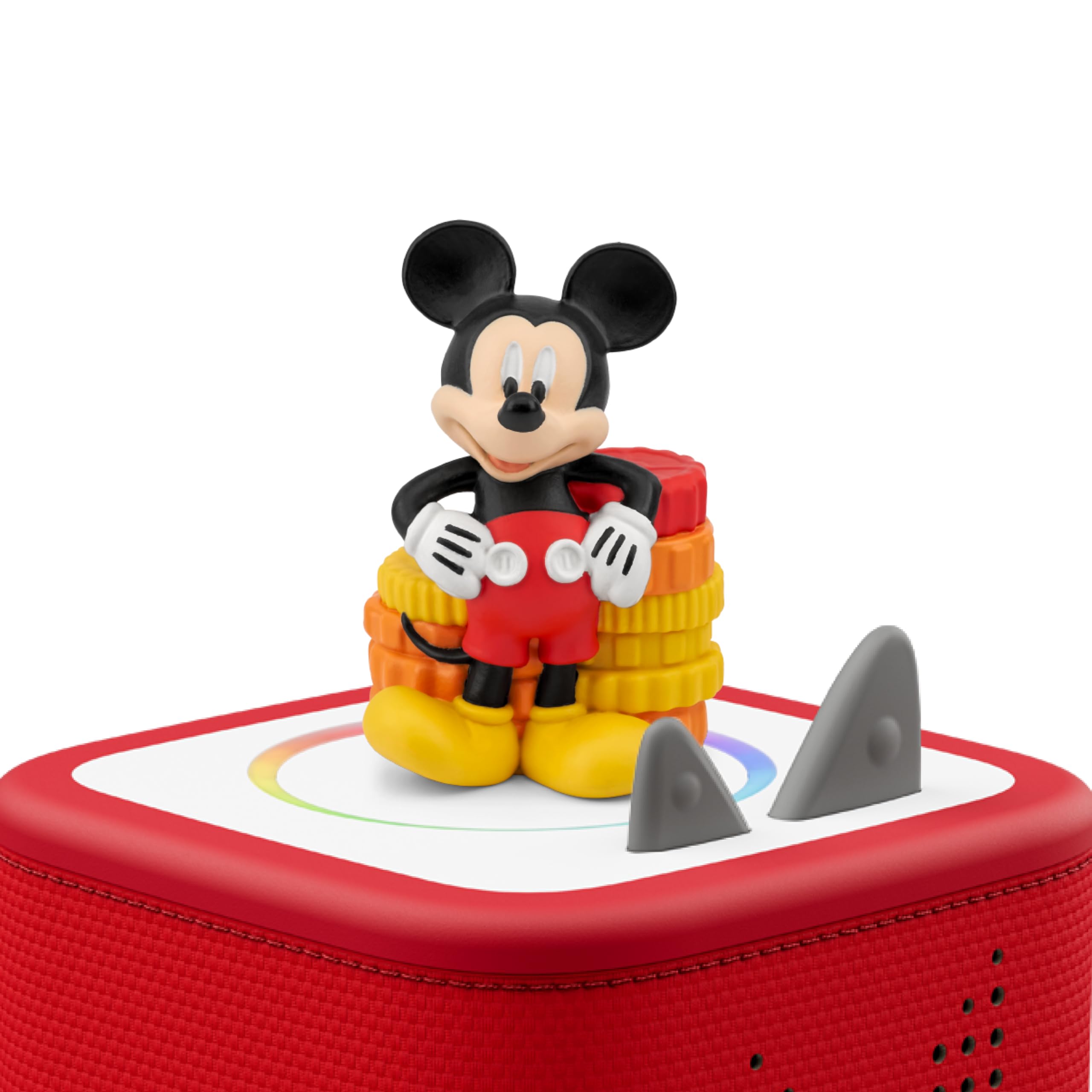 Tonies Mickey Mouse close-up of facial details and texture for tactile play benefit