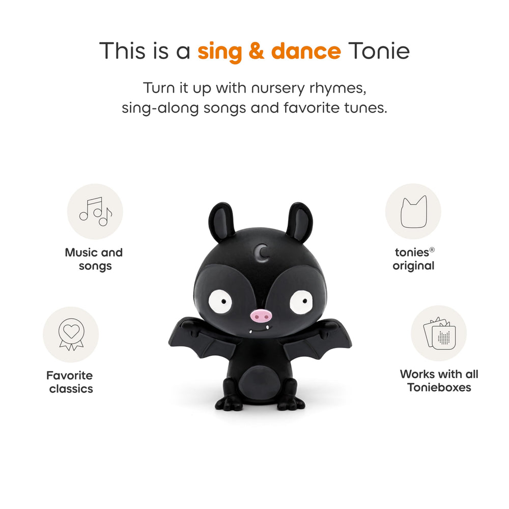 Tonies figurine on Toniebox in use providing simple drop-and-play audio for children