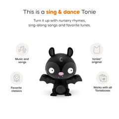 Tonies figurine on Toniebox in use providing simple drop-and-play audio for children