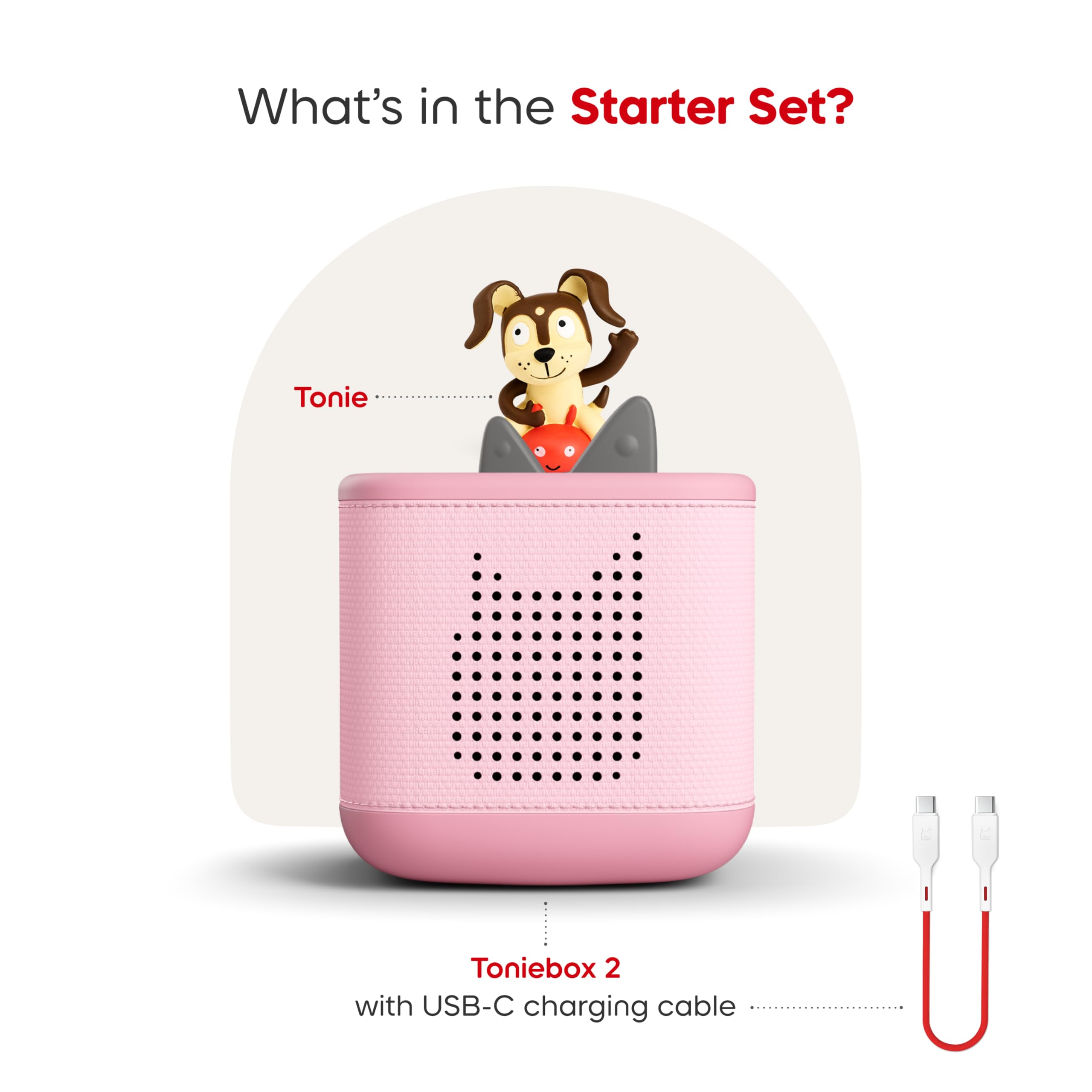 Tonies Toniebox with Playtime Puppy on top starts audio playback instantly