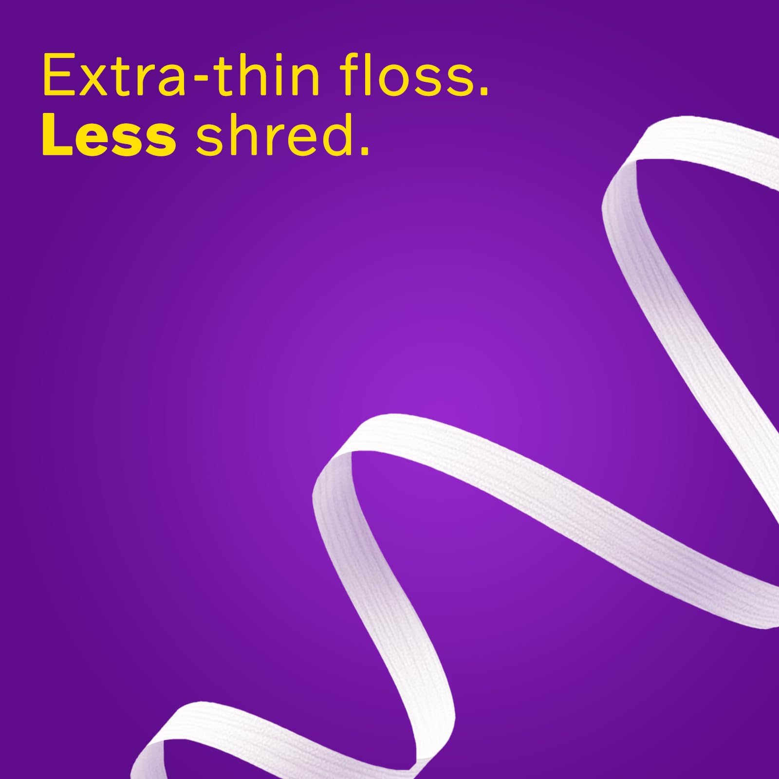 Tonochi floss sliding between tight teeth, reduces gum irritation