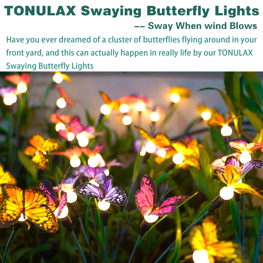 tonulax pathway at night with butterflies lit creating ambient walkway safety benefit
