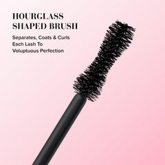 Too Faced before and after lashes demonstrating dramatic volume and separation