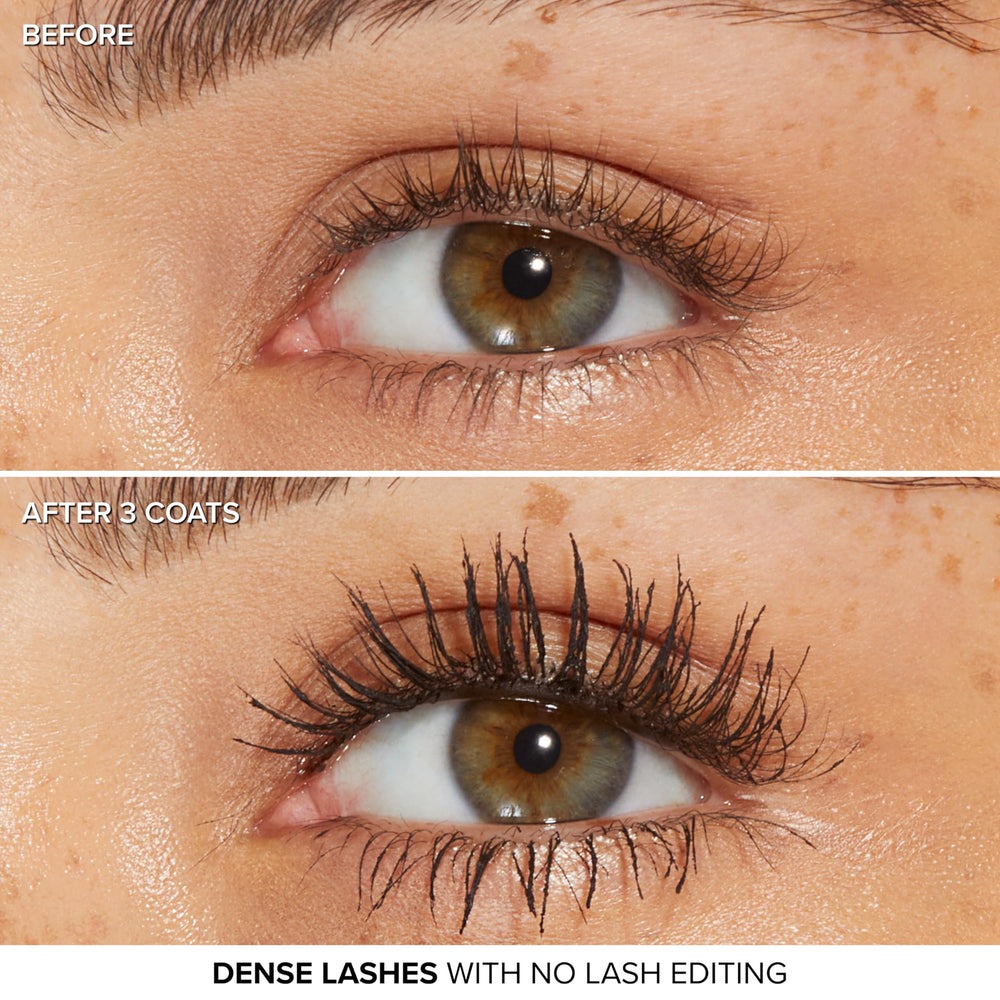 Too Faced close-up of lash tip application showing precise corner coverage
