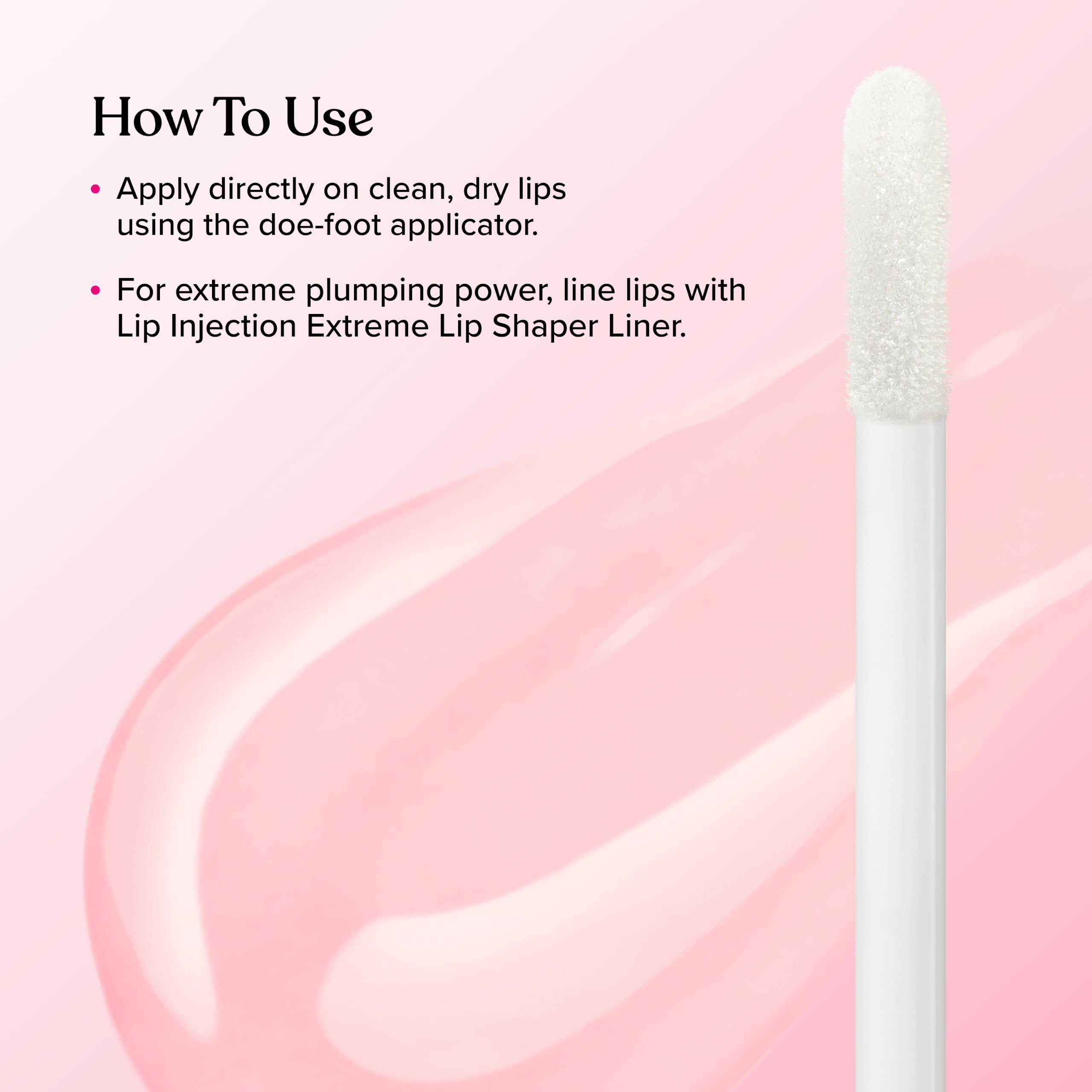 Too Faced lips before and after to show fuller appearance benefit