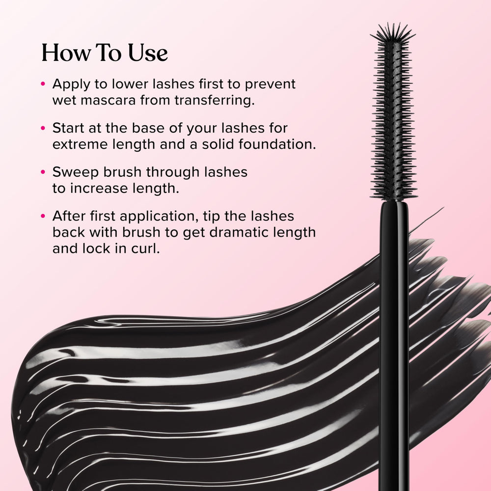 Too Faced close-up lash with tubing effect illustrating extended length and separation