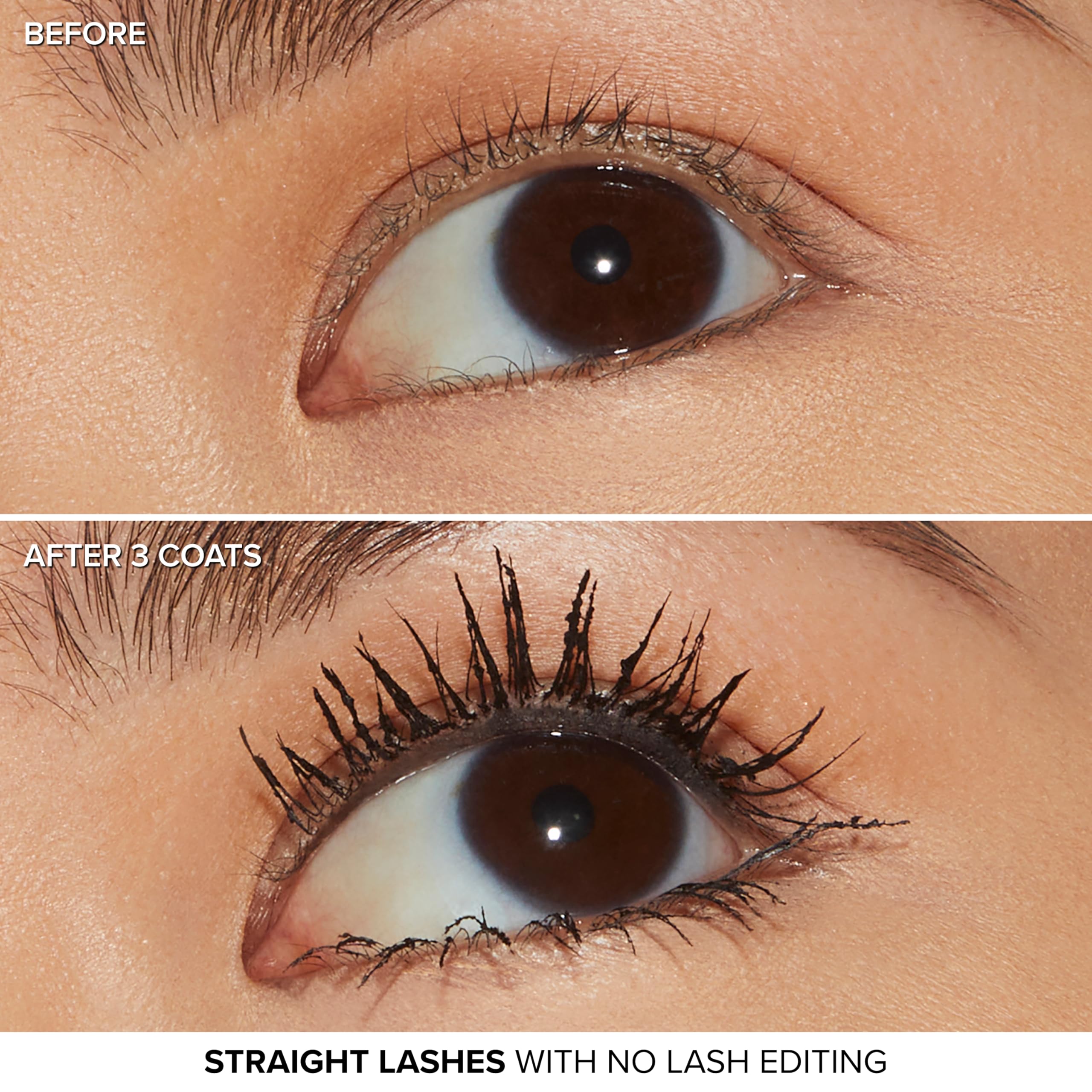 Too Faced mascara rinsing with warm water showing easy, gentle removal without rubbing