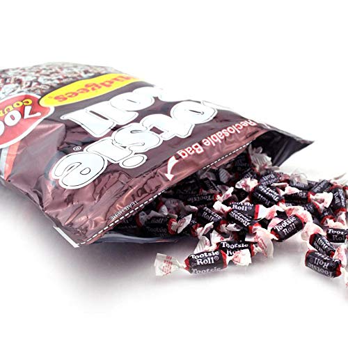 Package label with Tootsie Roll nutrition and kosher gluten-free icons